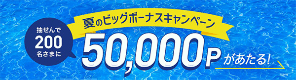夏のビッグボーナスキャンペーン