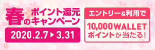 【使えば使うほど10,000ポイントのチャンス】春のポイント還元キャンペーン