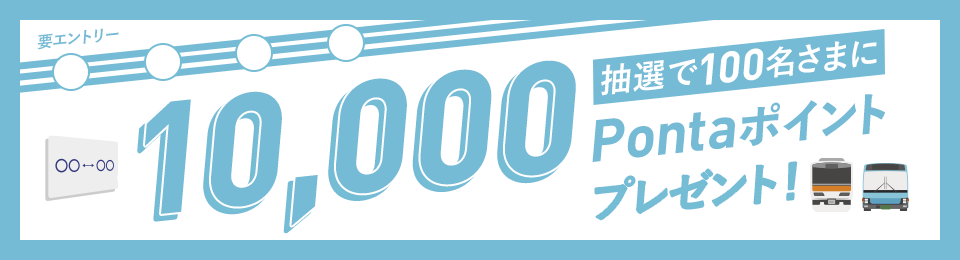 定期券や特急券ご利用で1万ポイントが当たる！お出かけキャンペーン