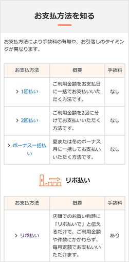 お支払方法を知る