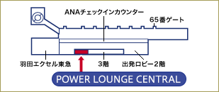 羽田空港 第2旅客ターミナル「POWER LOUNGE CENTRAL」