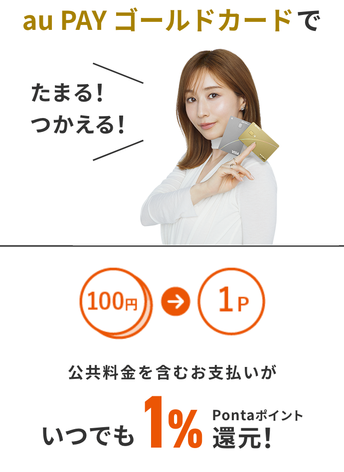 Pontaポイントがたまる！つかえる！ 100円 → 1P 公共料金を含むお支払いがいつでも1%Pontaポイント還元！