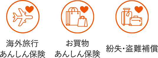 海外旅行あんしん保険 お買物あんしん保険 紛失･盗難補償