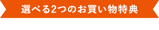 選べる2つのお買い物特典