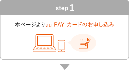 STEP1 本ページよりau PAY カードのお申し込み