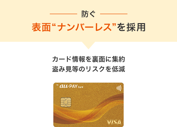 防ぐ 表面ナンバーレスを採用