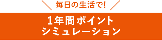 毎日の生活で! 1年間ポイントシュミレーション