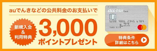 公共料金のお支払い Au Wallet クレジットカード